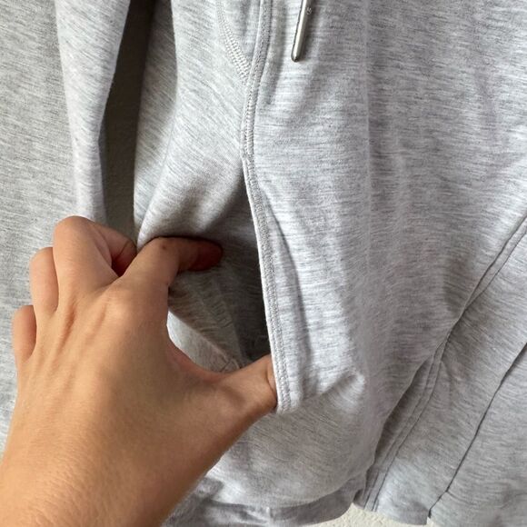 Lululemon Coast Easy French Terry Wrap Jacket Sz 6 Grey Athleisure Outdoor - Picture 5 of 7